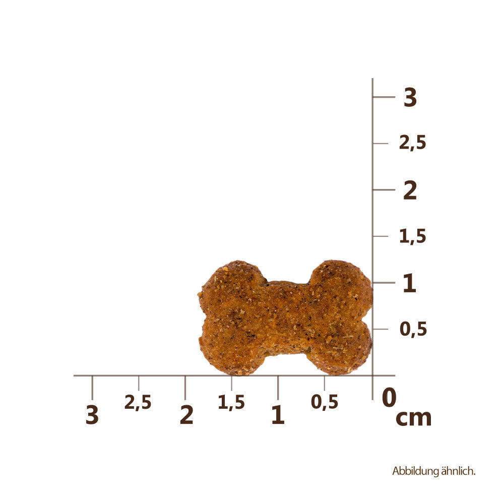 Bild von der Größe vom Snack des Produktes: Carnilove Premium Crunchy Snack für adulte Katzen Duck with Raspberries Ente mit Himbeeren