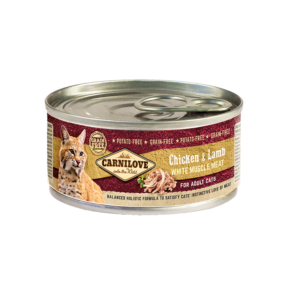 Bild vom Produkt: Carnilove Premium Nassfutter Dose für adulte Katzen - Chicken & Lamb Huhn und Lamm 100g