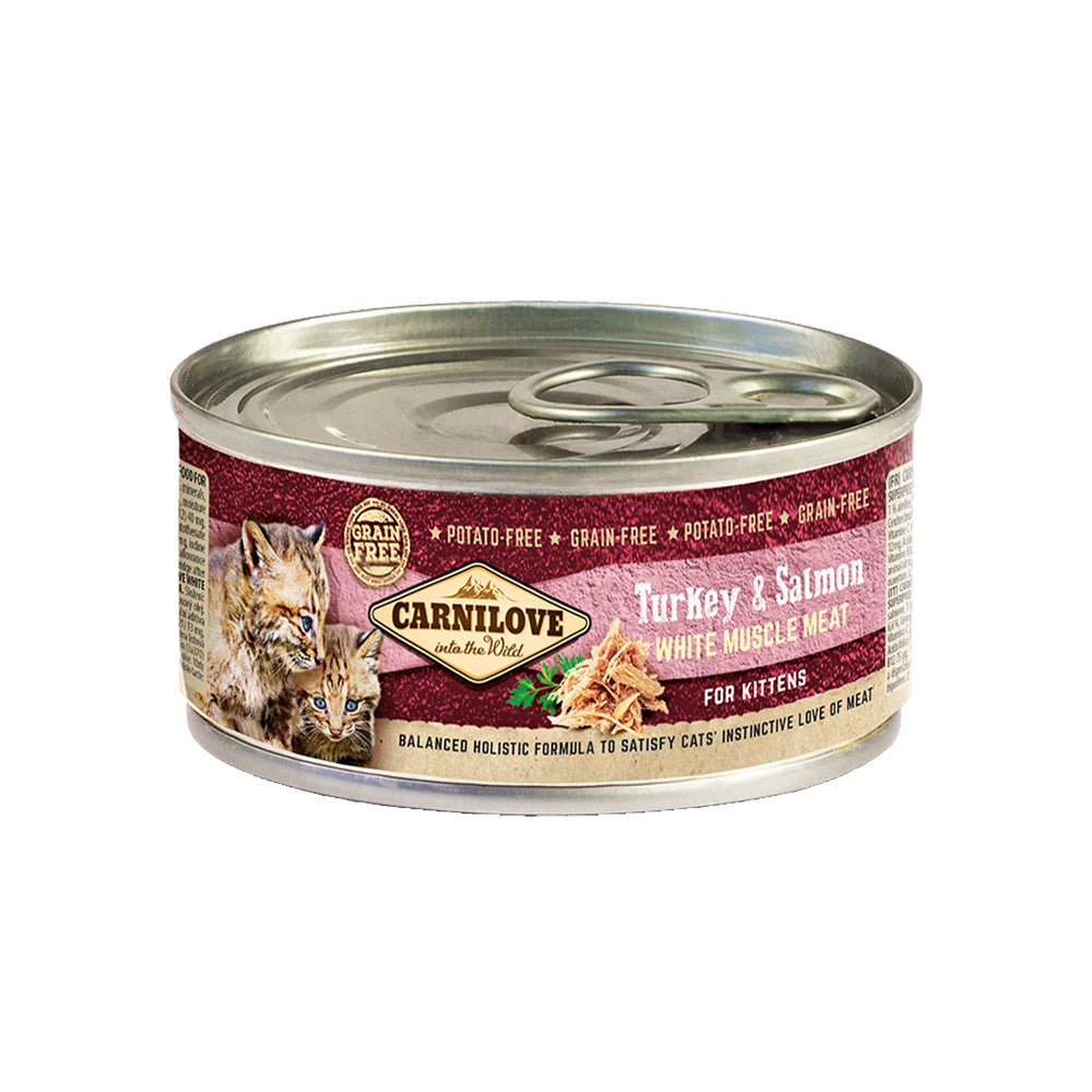 Bild vom Produkt: Carnilove Premium Nassfutter Dose für Kitten Kätzchen - Turkey & Salmon Truthahn und Lachs 100g