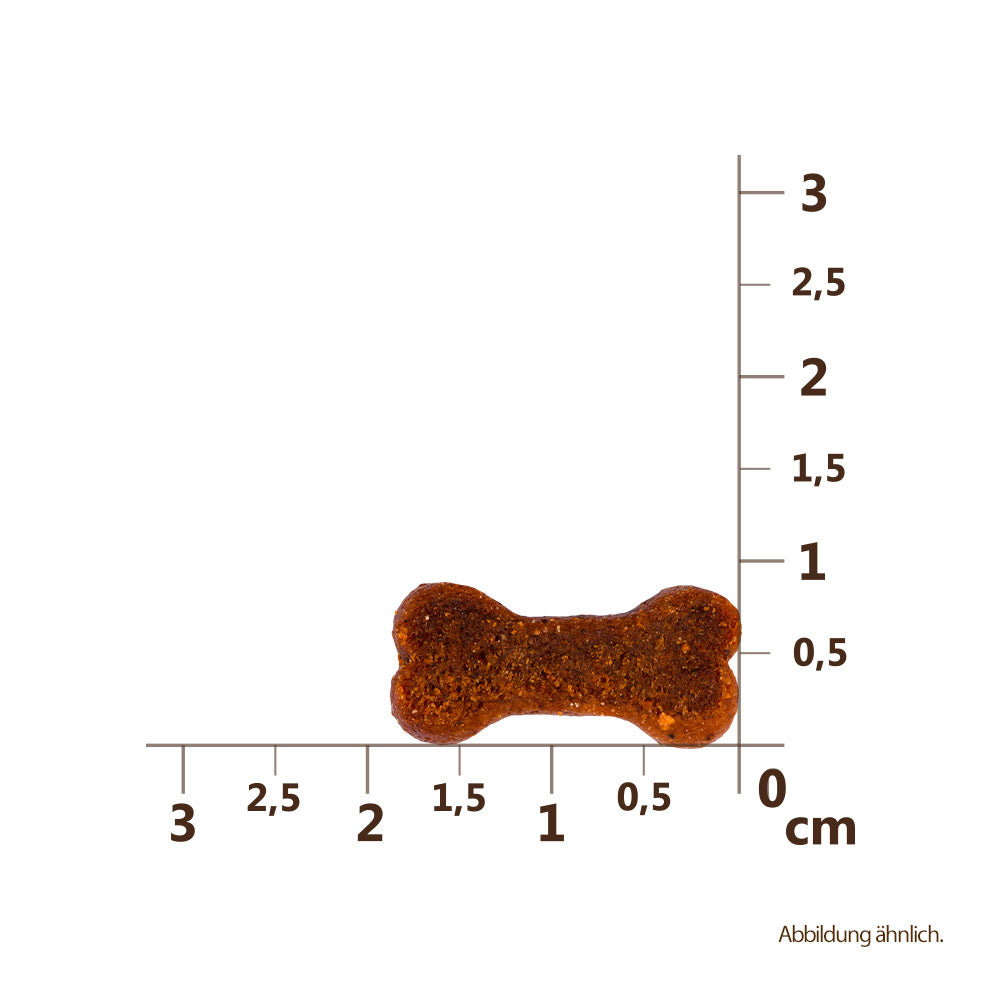 Bild von der Größe vom Snack des Produktes: Carnilove Premium Soft Snack für adulte Katzen Chicken with Thyme Huhn mit Thymian