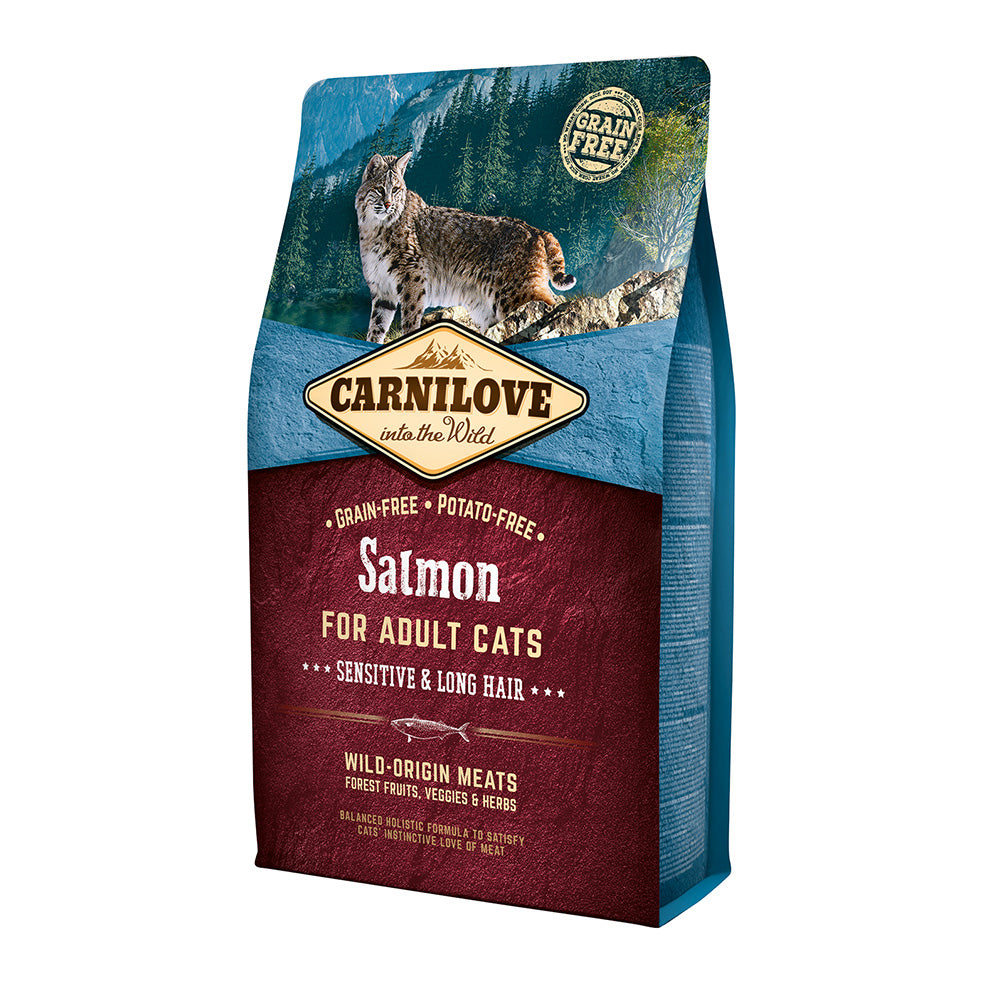 Bild vom Produkt: Carnilove Premium Trockenfutter für adulte Katze Salmon Sensitive Long Hair Lachs Sensitive Langhaarkatzen 2kg