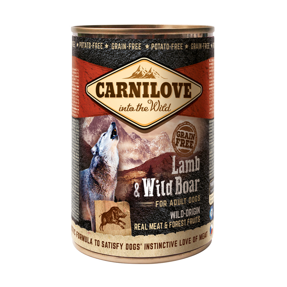 Bild vom Produkt: Carnilove Premium Nassfutter Dose für adulte Hunde Lamb & Wild Boar - Lamm und Wildschwein 400g