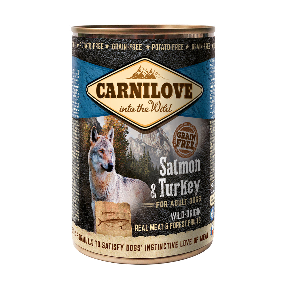 Bild vom Produkt: Carnilove Premium Nassfutter Dose für adulte Hunde Salmon & Turkey - Lachs und Truthahn 400g