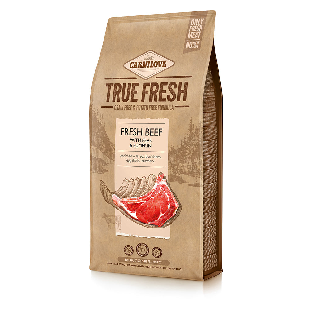 Bild vom Produkt: Carnilove True Fresh Premium Trockenfutter für Adulte Hunde Fresh Beef Frisches Rind 11,4kg