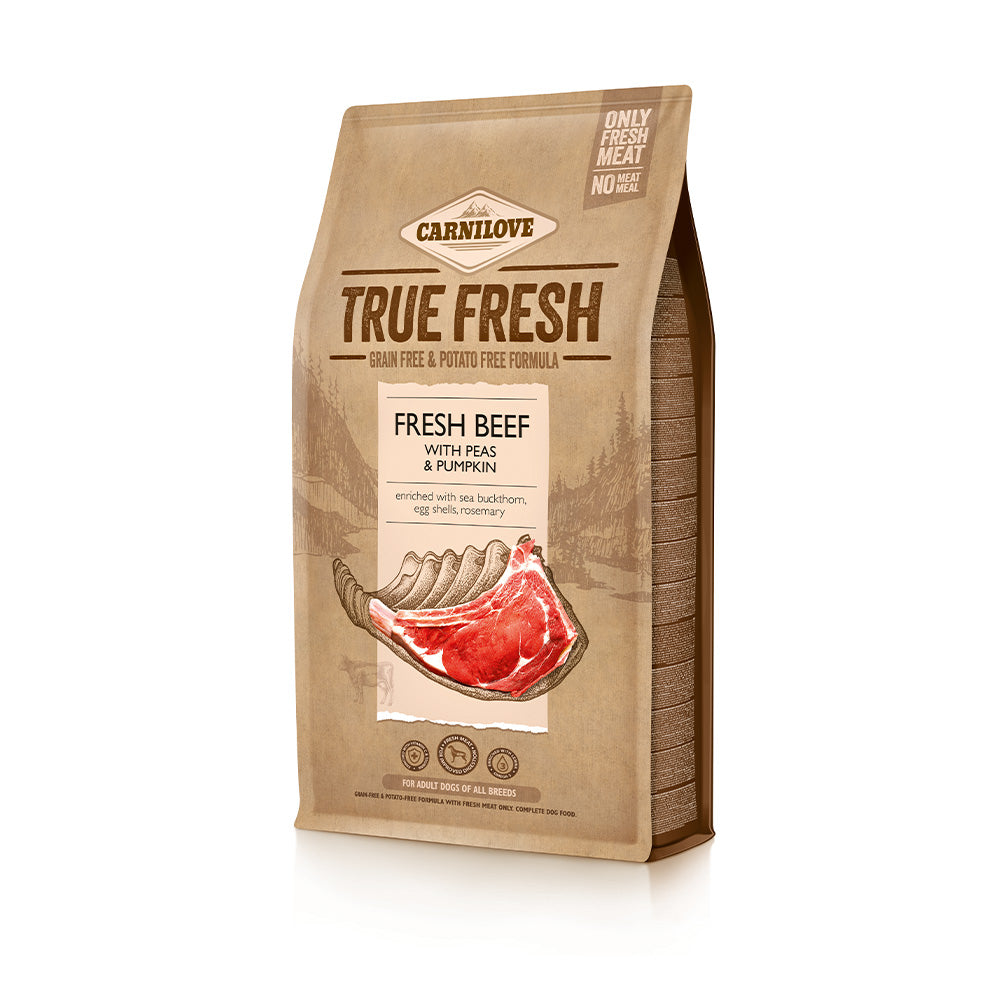 Bild vom Produkt: Carnilove True Fresh Premium Trockenfutter für Adulte Hunde Fresh Beef Frisches Rind 4kg