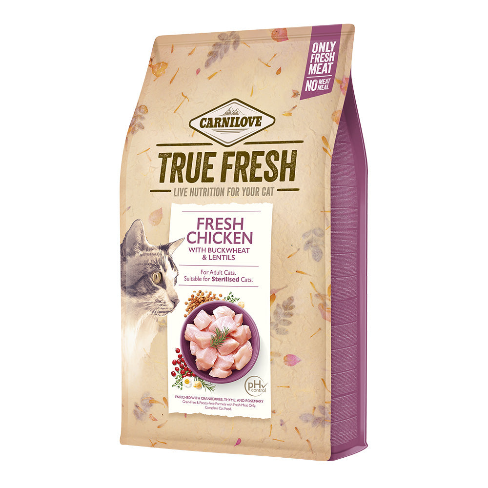 Bild vom Produkt: Carnilove True Fresh Premium Trockenfutter für adulte Katzen Fresh Chicken Frisches Huhn 4,8g