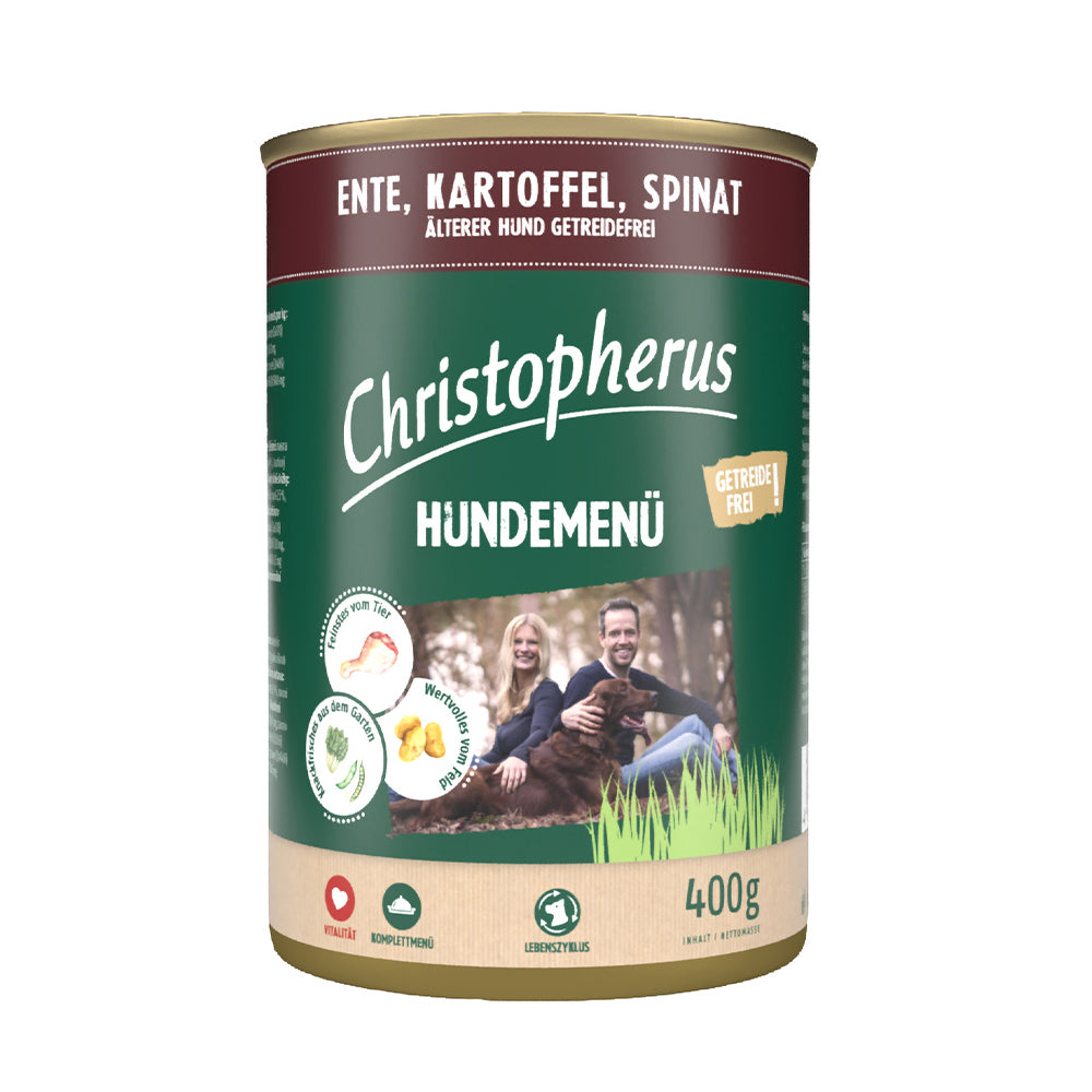 Nassfutter Hundemen - Senior - Ente mit Kartoffel und Spinat  Vafo Shop