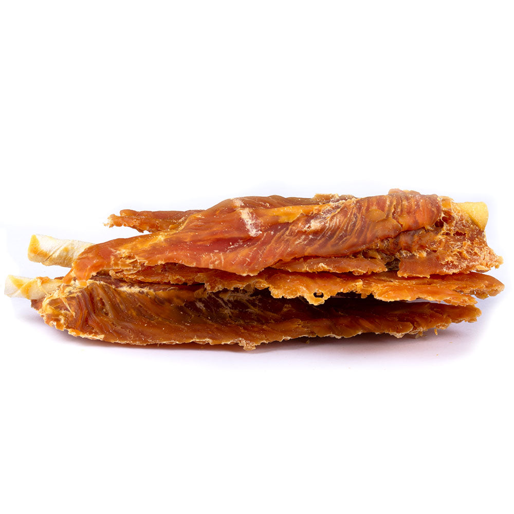 Bild von mehreren Snacks des Produktes: Christopherus Hund Snack Natur im Biss Hähnchen Filetspieß
