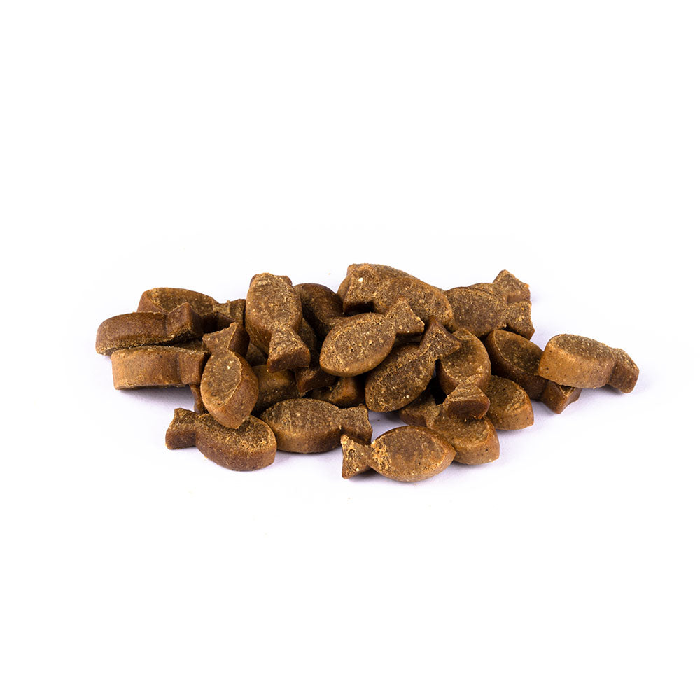 Bild von mehreren Snacks vom Produkt: Christopherus Hund Soft Snack - Soft im Biss Forelle Insekt