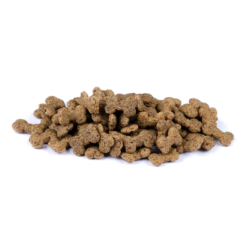 Bild von mehreren Snacks vom Produkt: Christopherus Hund Crunchy Cracker Vegetarisch Vegetarian Snack Apfel mit Linsen 125g