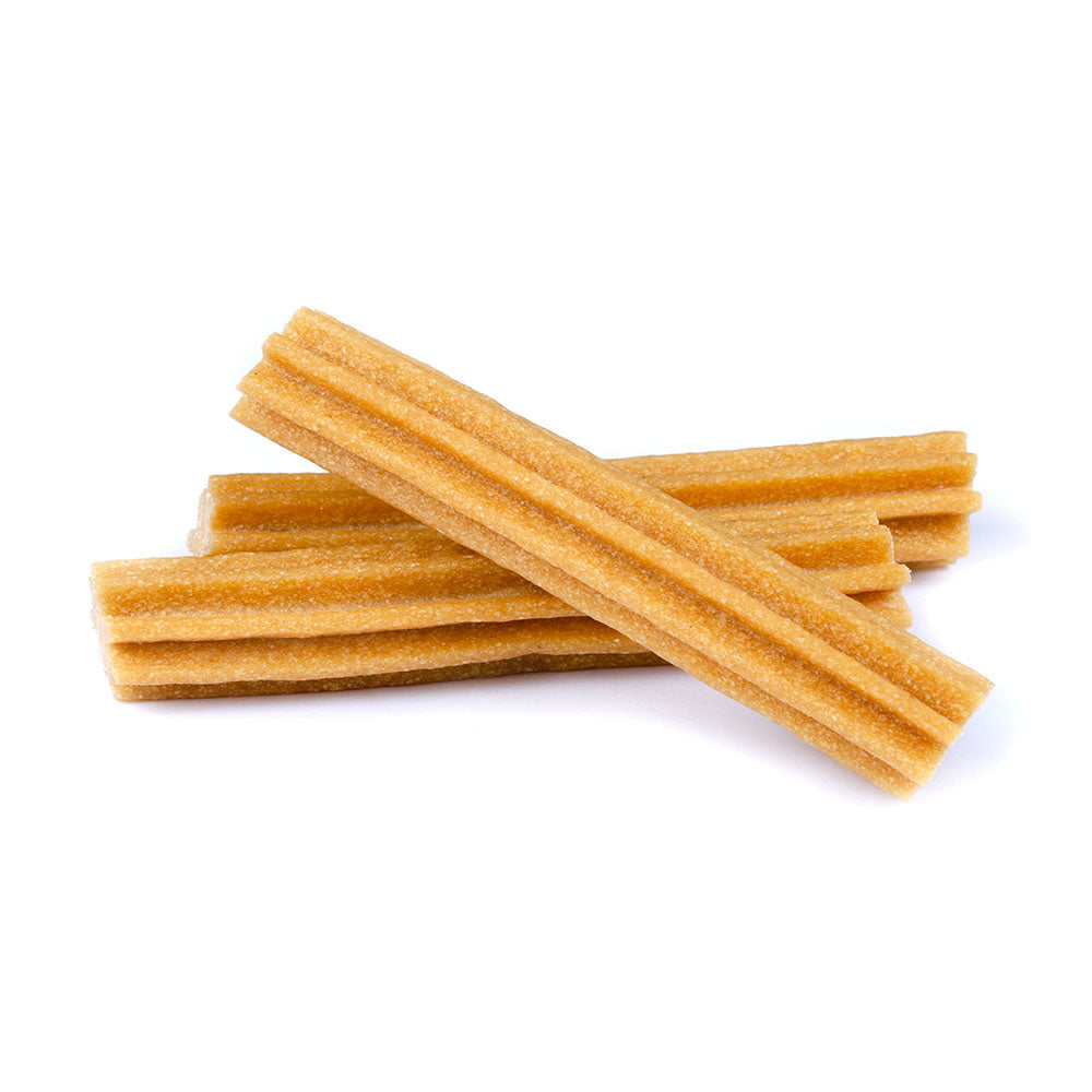 Bild von mehreren Dental Sticks - Produkt: Christopherus Hund Vegetarisch Vegetarian Snack Dental Sticks Tapioka mit Erdnussbutter