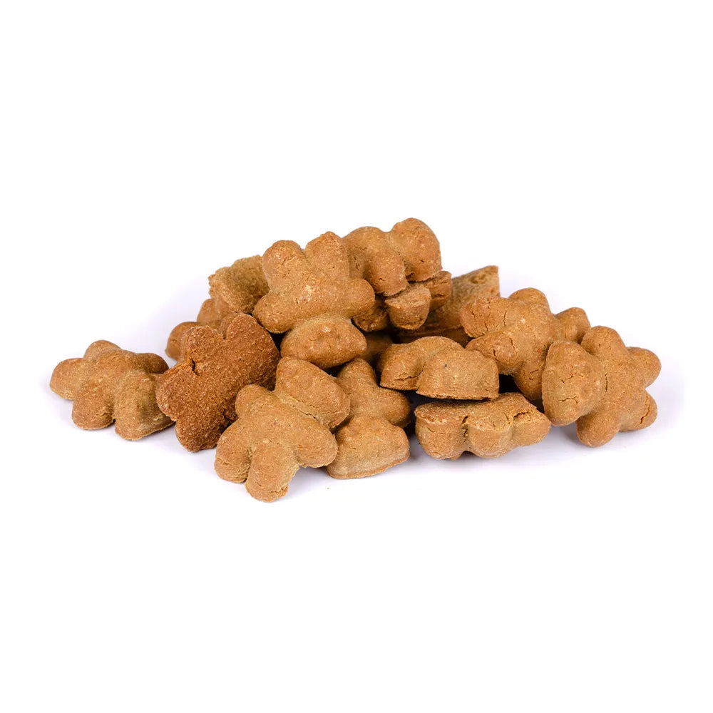 Bild von mehreren Snacks des Produktes: Allco getreidefreie gebackene Hundekuchen Snacks für adulte Hunde - Lachsbären lose im 10kg Karton