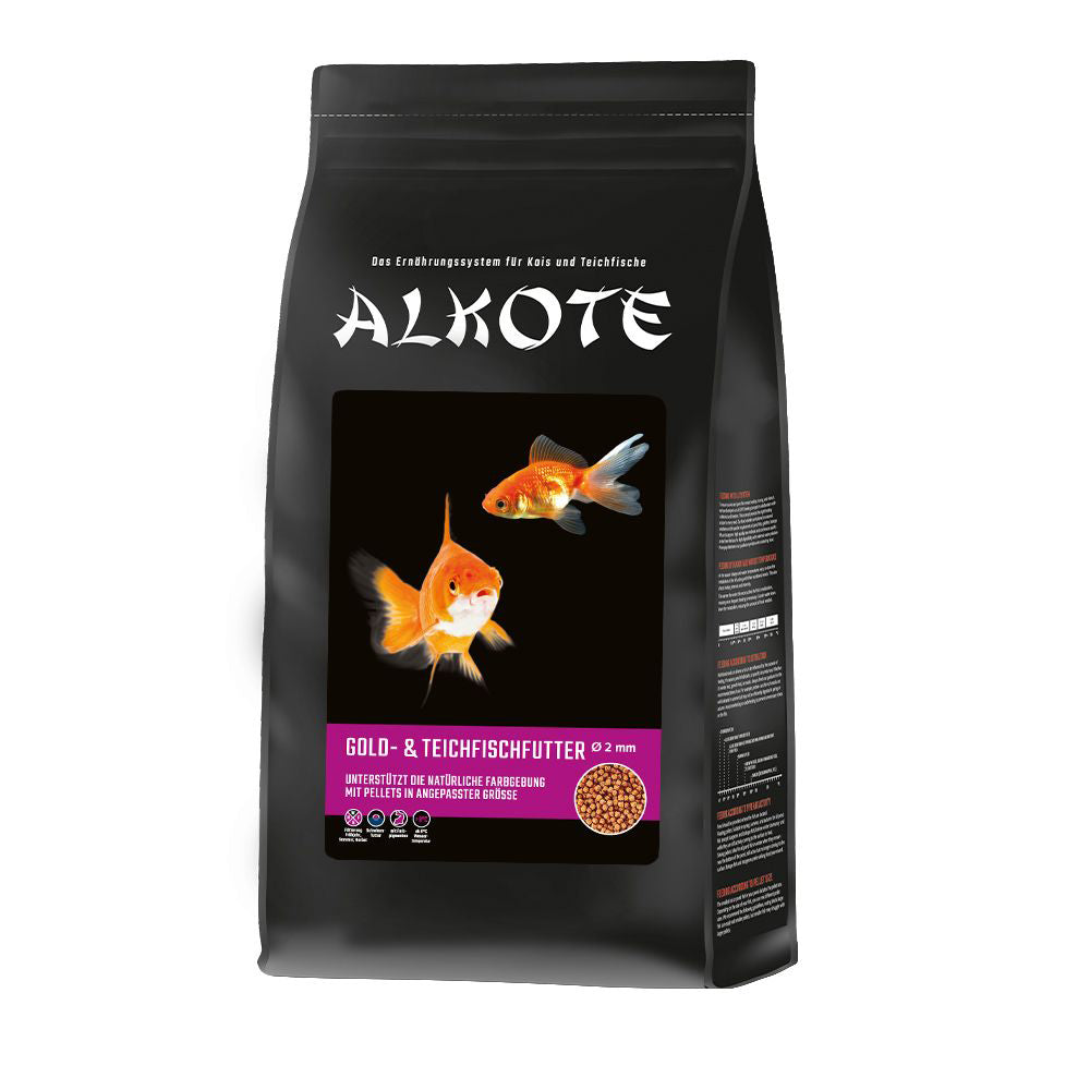 Alkote Premium Gold- und Teichfische Gold- und Teichfischfutter 2mm Verpackung 3kg