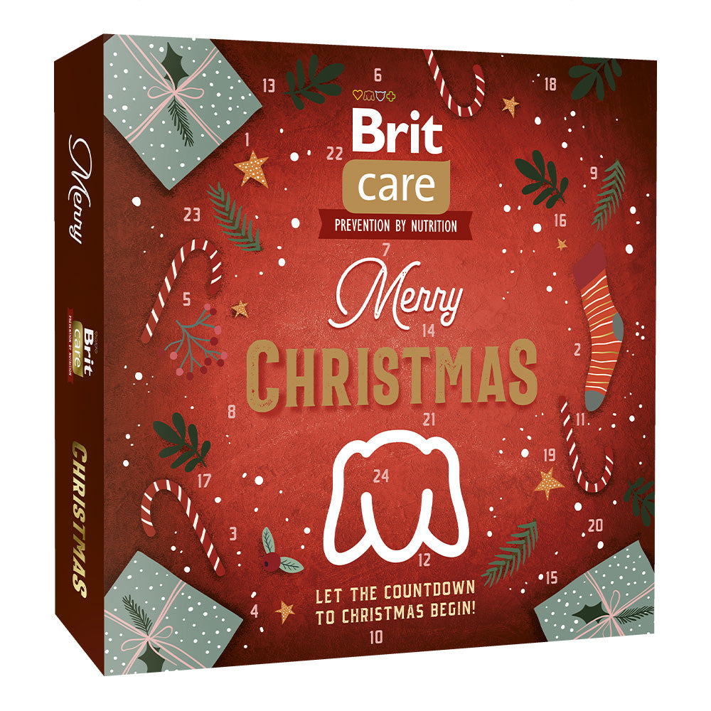 Bild vom Produkt: Brit Care Dog Premium Snack Adventskalender Christmas Edition Limited XMAS für adulte Hunde 