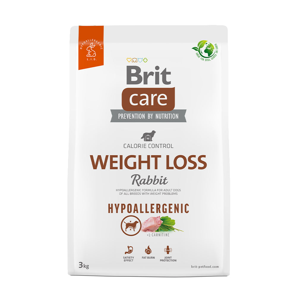 Bild vom Produkt: Brit Care Dog Premium Trockenfutter Hypoallergenic Monoprotein für übergewichtige Hunde Weight Loss - Rabbit Kaninchen 3kg