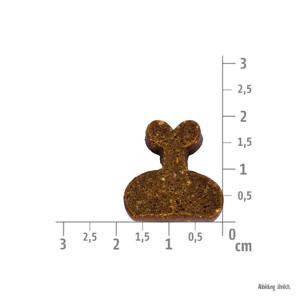 Bild von der Größe vom Snack des Produktes: Brit Hund Premium Soft Functional Snack für Welpen und Junghunde Mineral - Ham Kelp Schinken mit Kelp