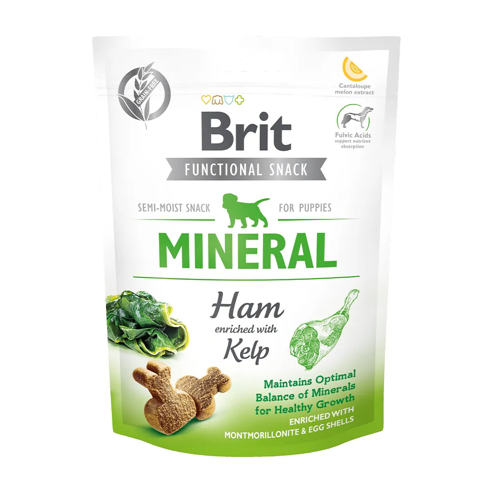 Bild vom Produkt: Brit Hund Premium Soft Functional Snack für Welpen und Junghunde Mineral - Ham Kelp Schinken mit Kelp 150g