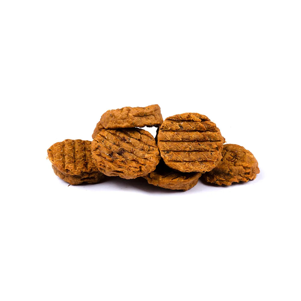 Bild von mehreren Snacks des Produktes: Brit Hund Premium Meaty Jerky Snack Luftgetrocknete Fleischtaler Herring Hering