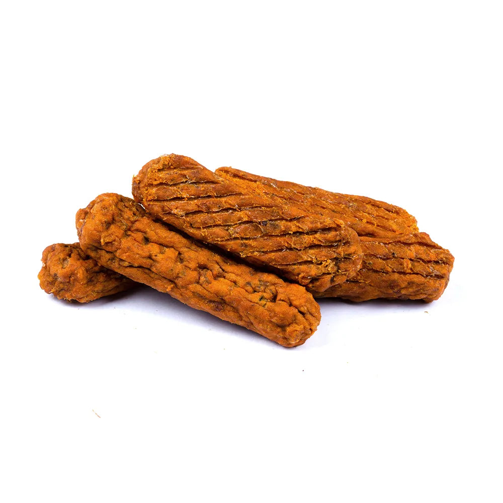 Bild von mehreren Snacks des Produktes: Brit Hund Premium Meaty Jerky Snack Luftgetrocknete Fleischriegel Salmon Lachs