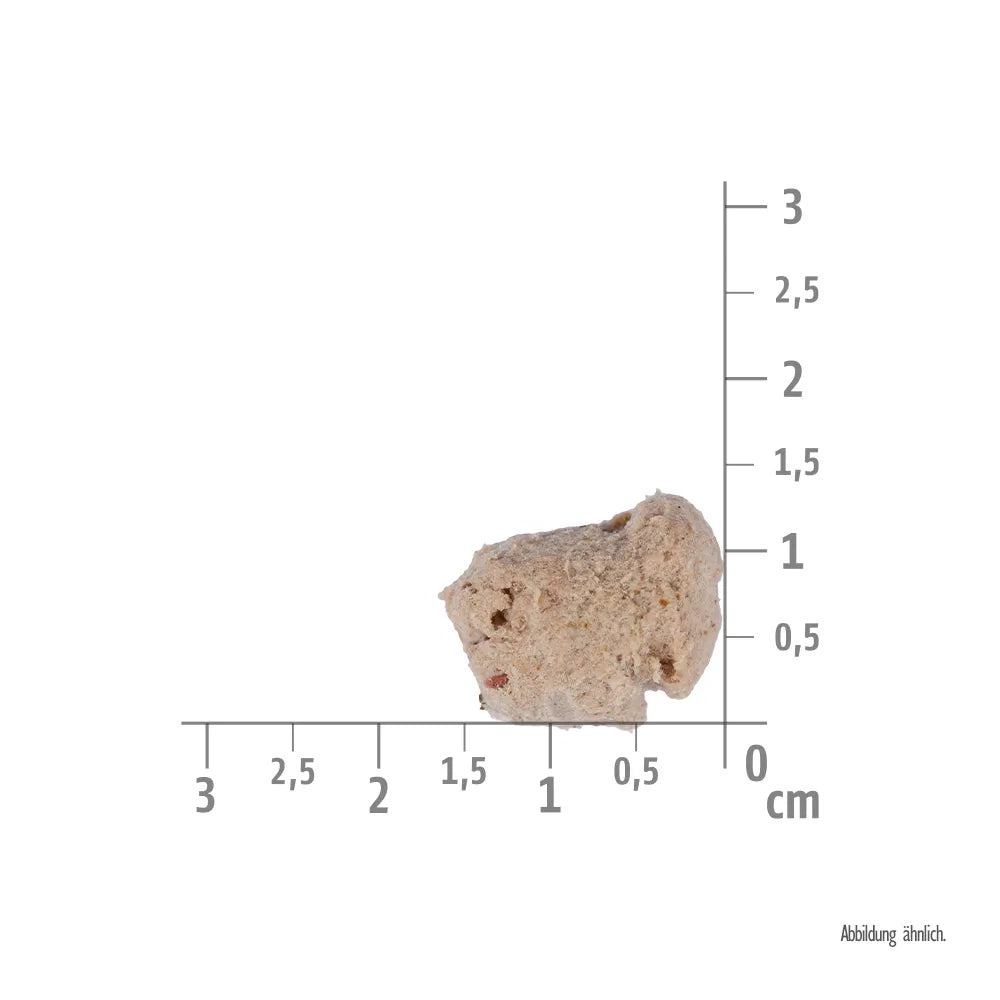 Bild von der Größe vom Snack des Produktes: Brit Hund Premium Raw Treat Gefriergetrockneter Snack Immunity Lamb Chicken Immunität Lamm und Huhn