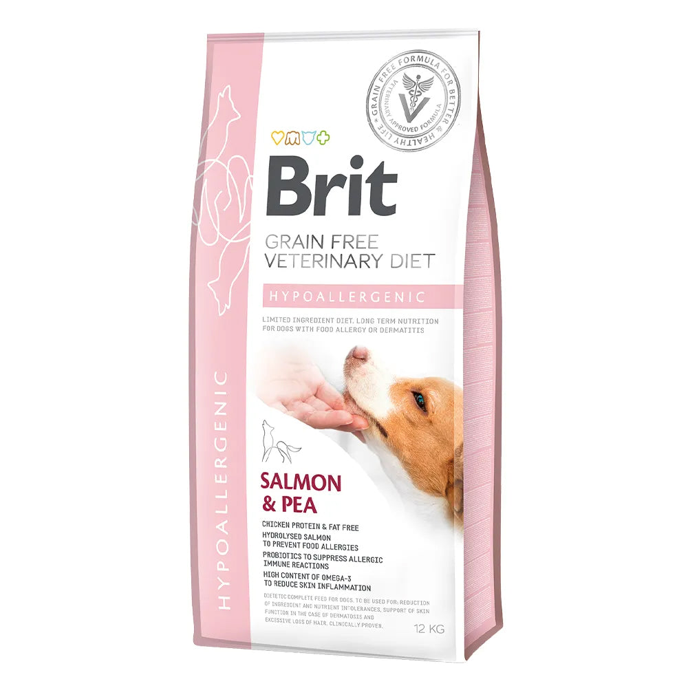 Bild vom Produkt: Brit Premium veterinär Diät Trockenfutter für adulte Hunde - Salmon with Peas Lachs mit Erbsen - Hypoallergenic Hypoallergen 12kg