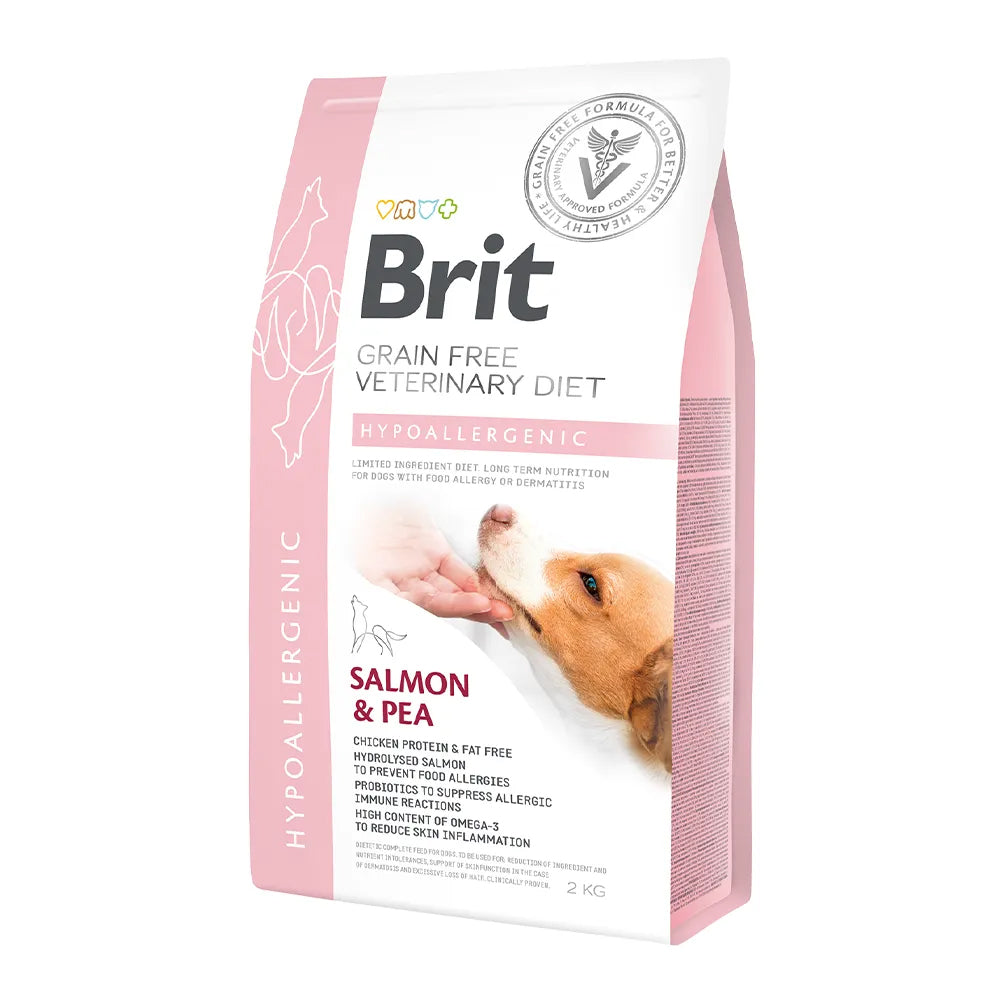 Bild vom Produkt: Brit Premium veterinär Diät Trockenfutter für adulte Hunde - Salmon with Peas Lachs mit Erbsen - Hypoallergenic Hypoallergen 2kg