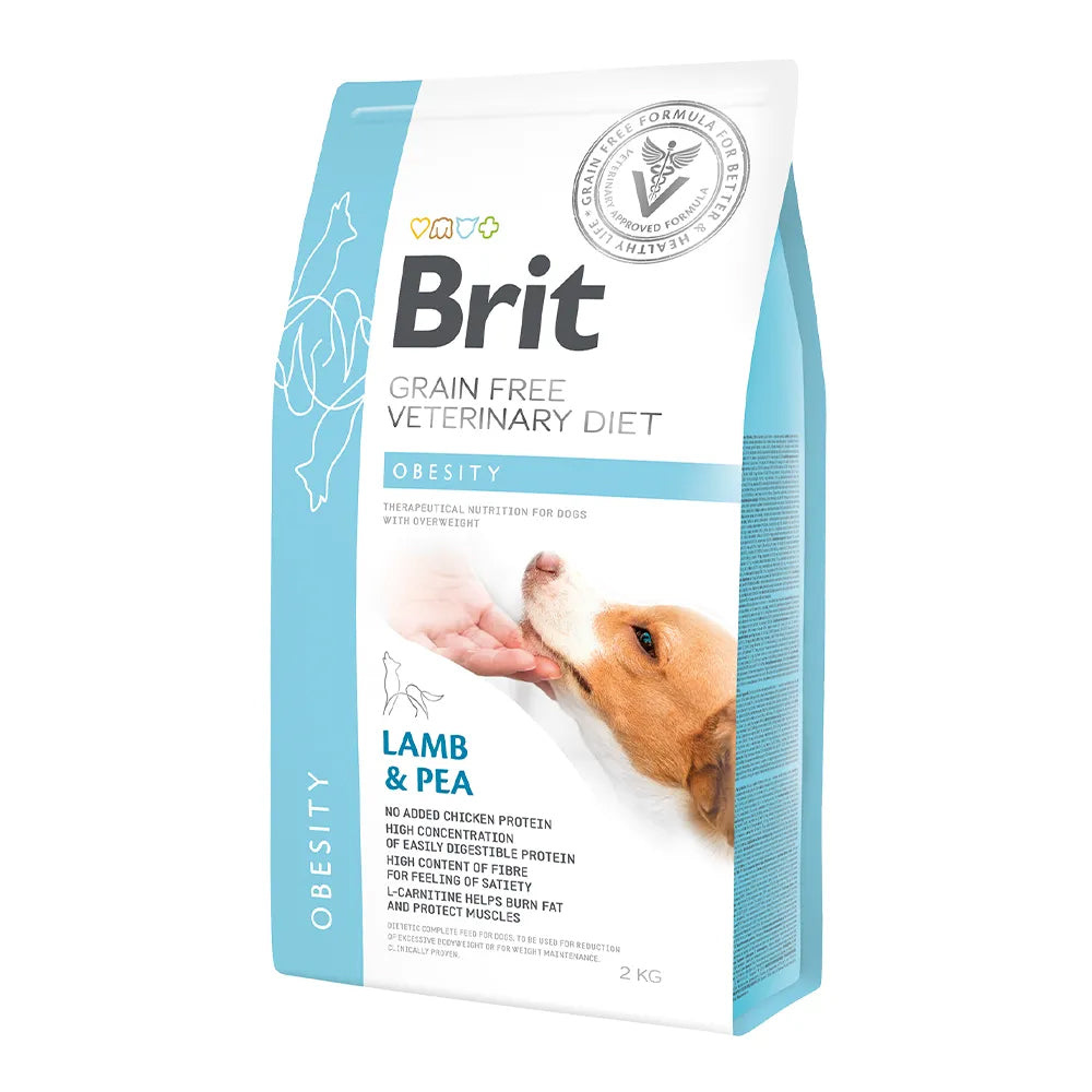 Bild vom Produkt: Brit Premium veterinär Diät Trockenfutter für adulte Hunde - Lamb with Peas Lamm mit Erbsen- Obesity Übergewicht 2kg