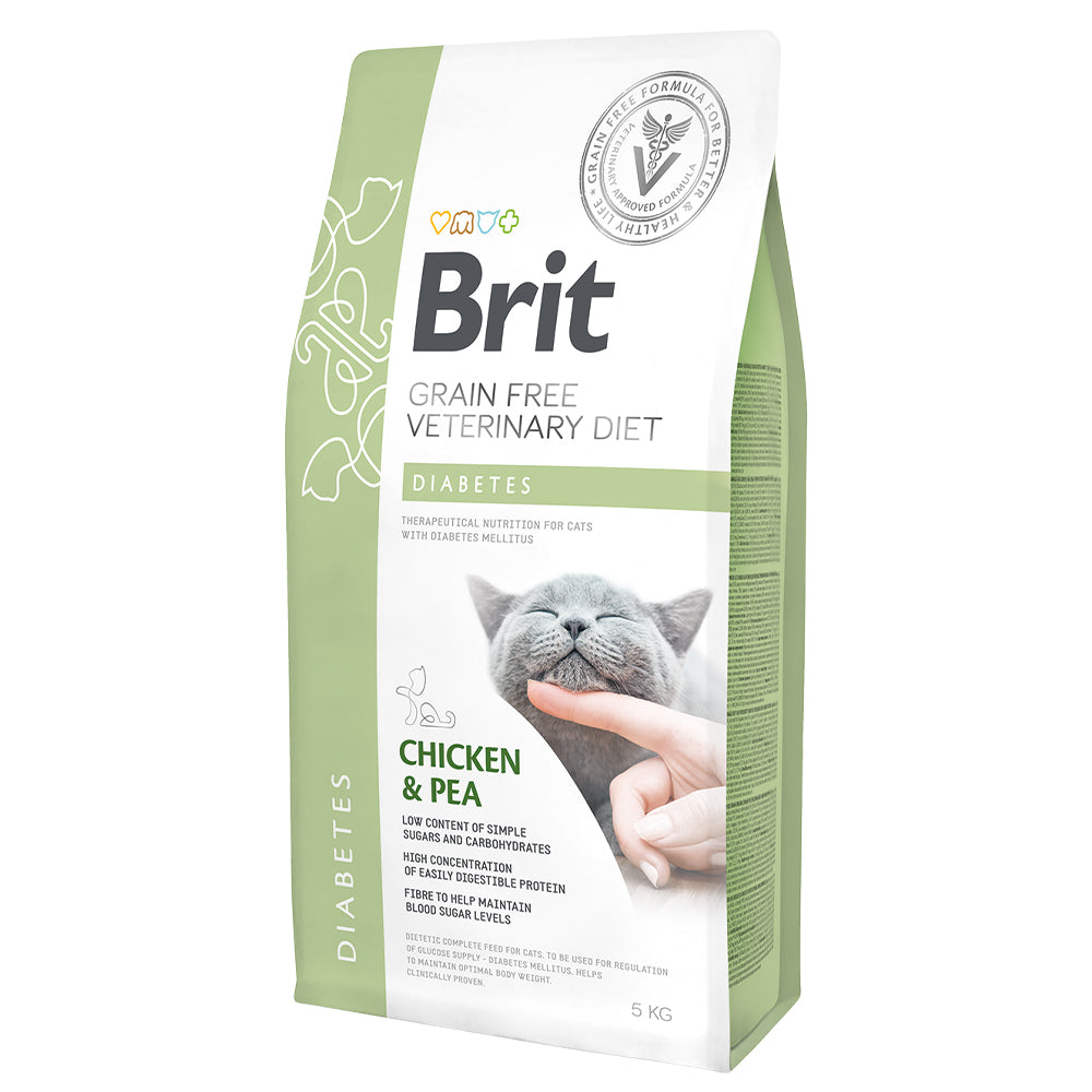 Bild vom Produkt: Brit Premium veterinär Diät Trockenfutter für adulte Katzen - Chicken & Peas Huhn mit Erbsen - Diabetes 5kg