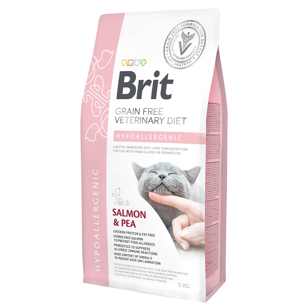 Bild vom Produkt: Brit Premium veterinär Diät Trockenfutter für adulte Katzen - Salmon & Peas Lachs mit Erbsen - Hypoallergenic Hypoallergen 5kg