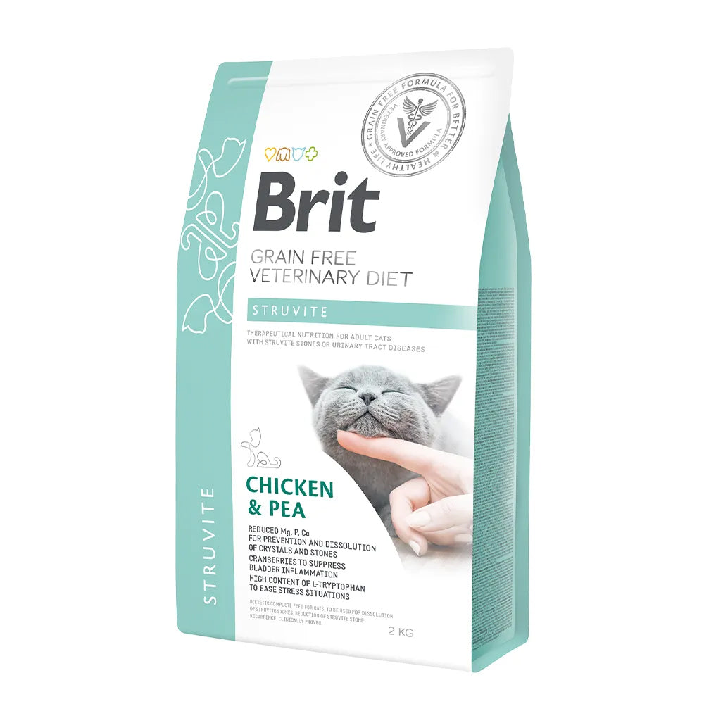 Bild vom Produkt: Brit Premium veterinär Diät Trockenfutter für adulte Katzen - Chicken & Peas Huhn mit Erbsen - Struvite Struvit 2kg