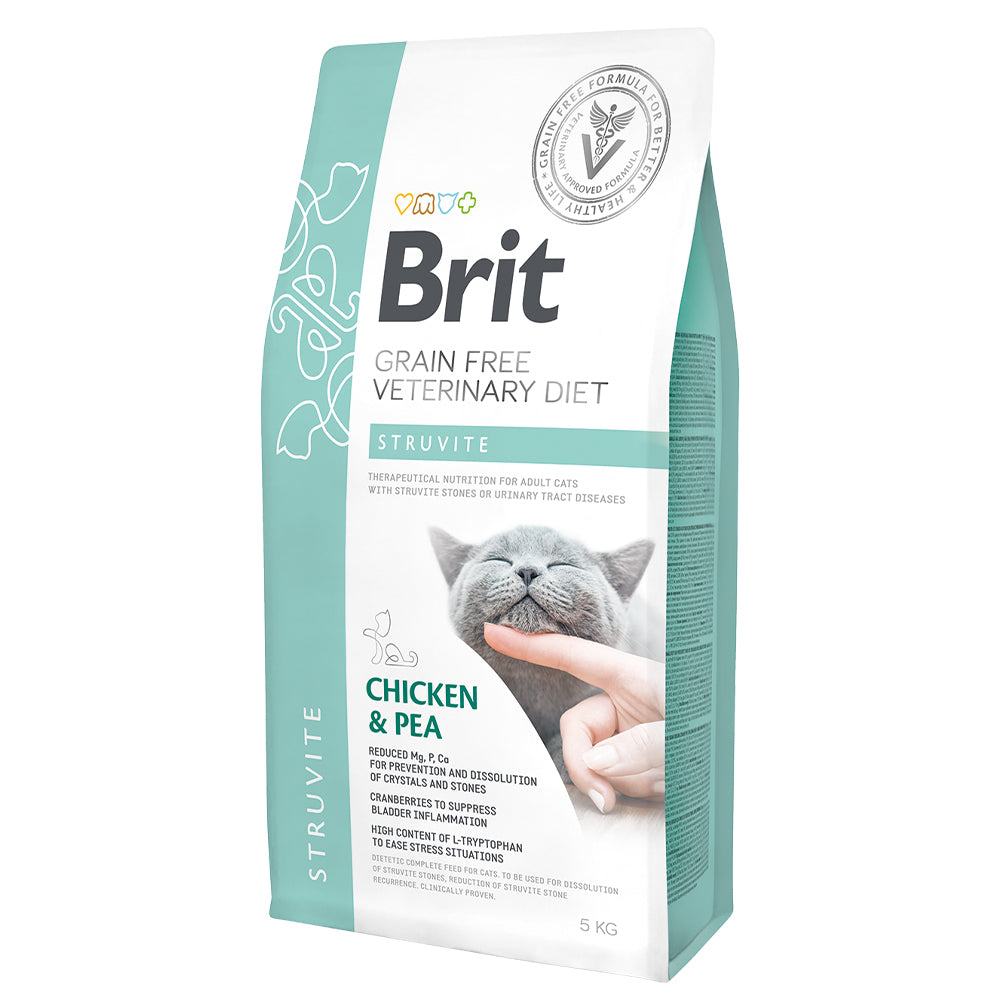 Bild vom Produkt: Brit Premium veterinär Diät Trockenfutter für adulte Katzen - Chicken & Peas Huhn mit Erbsen - Struvite Struvit 5kg