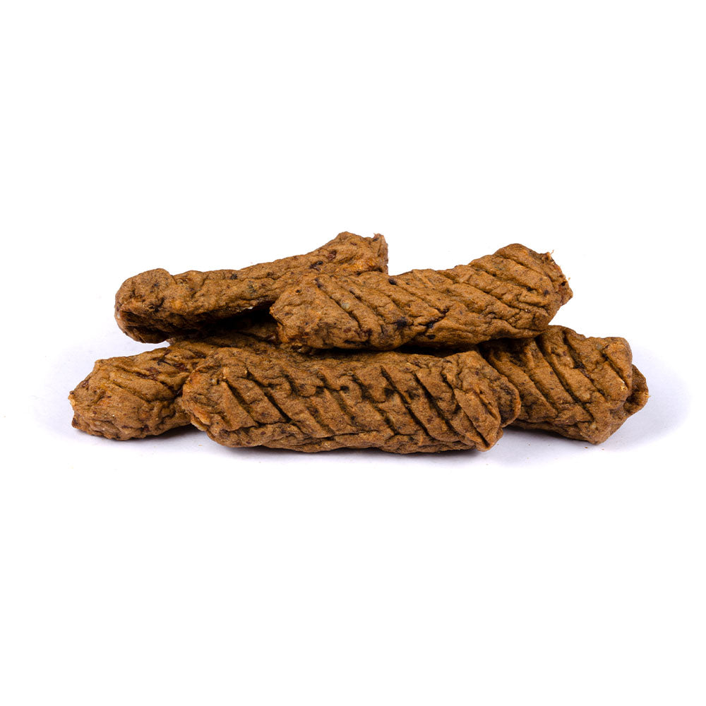 Bild von mehreren Snacks des Produktes: Carnilove Premium Luftgetrockneter Fleischriegel Snack Meat Jerky Turkey Rabbit Bar Truthahn Kaninchen