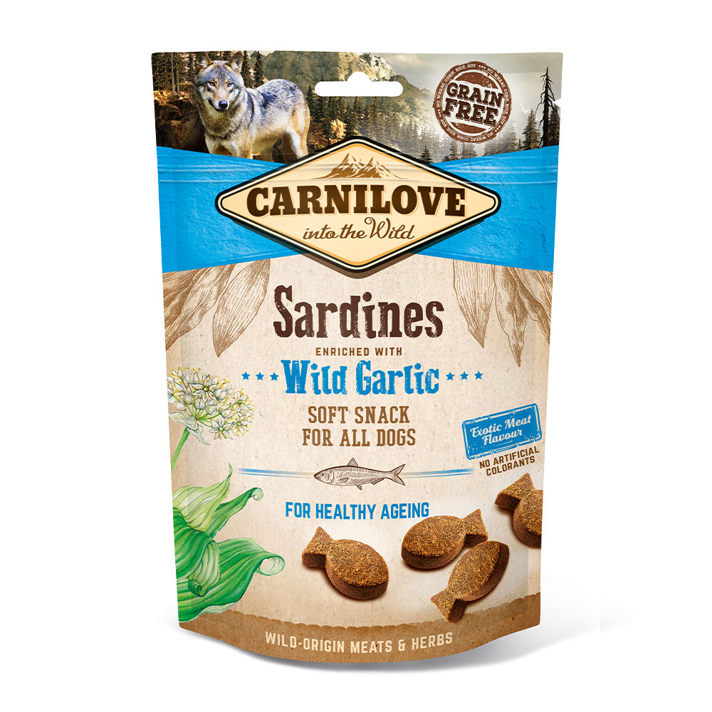 Bild vom Produkt: Carnilove Premium Soft Snack Sardines with Wild Garlic Sardinen mi Bärlauch 200g
