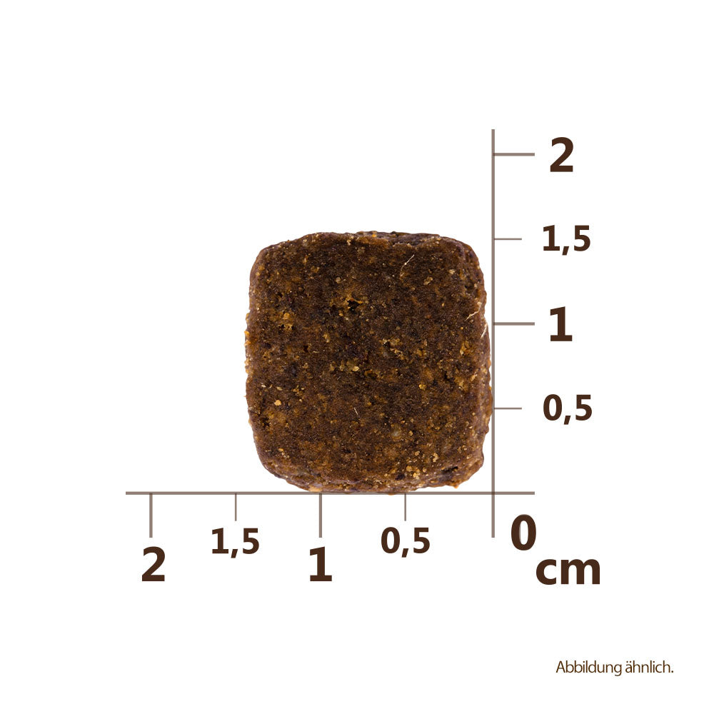 Bild von der Größe der Krokette des Produktes: Carnilove Premium Trockenfutter für adulte Hunde Lamb Wild Boar Lamm Wildschwein