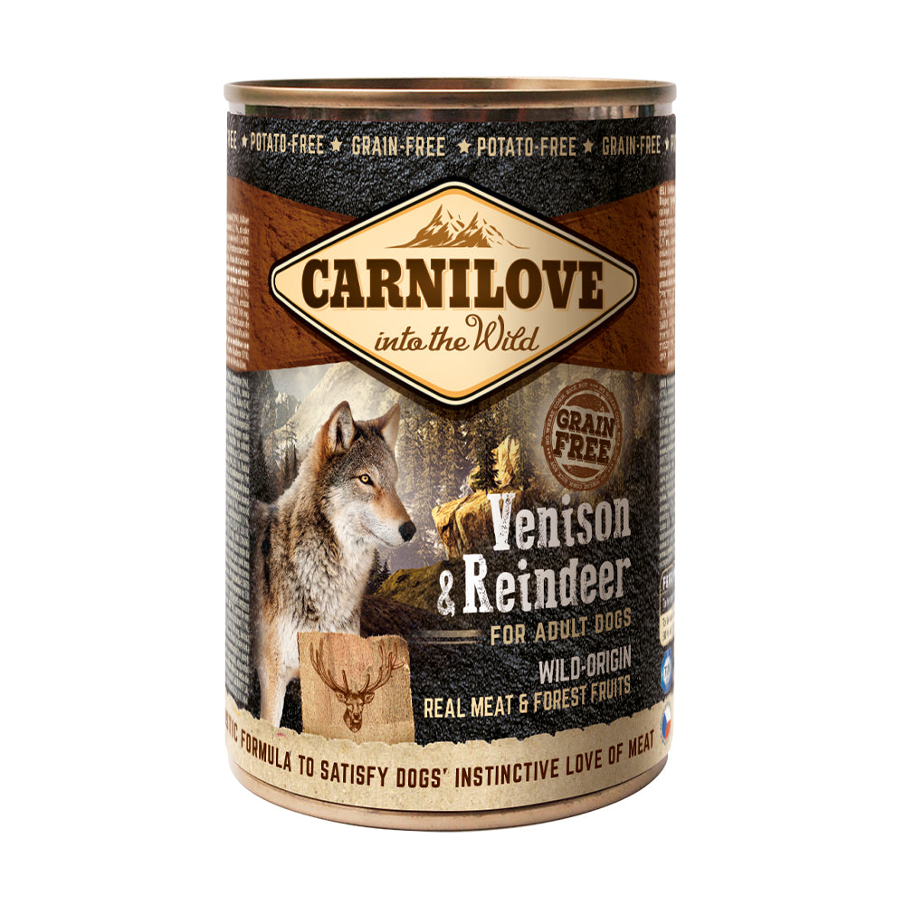 Bild vom Produkt: Carnilove Premium Nassfutter Dose für adulte Hunde Venison & Reindeer - Hirsch und Rentier 400g
