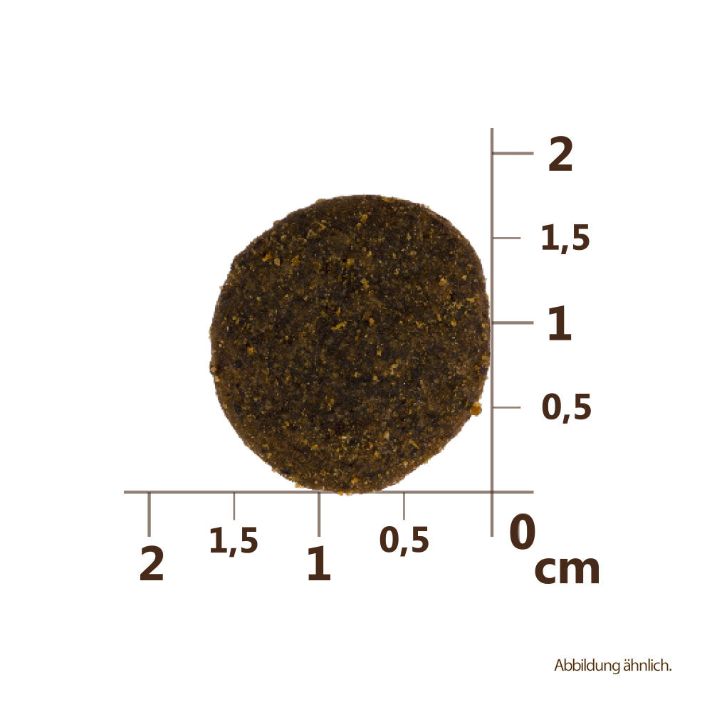 Bild von der Größe der Krokette des Produktes: Carnilove True Fresh Premium Trockenfutter für Adulte Hunde großer Rassen Fresh Duck Large Breed Frische Ente