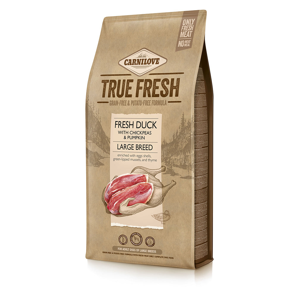 Bild vom Produkt: Carnilove True Fresh Premium Trockenfutter für Adulte Hunde großer Rassen Fresh Duck Large Breed Frische Ente 11,4kg