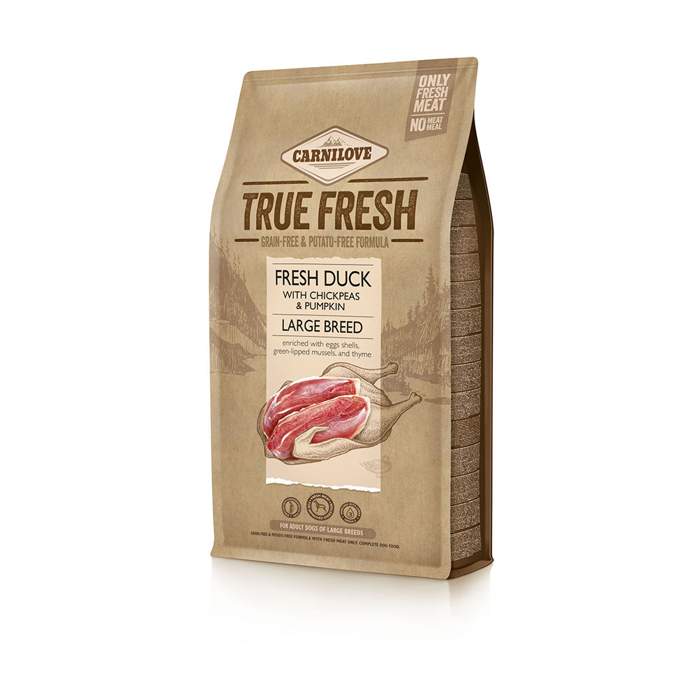Bild vom Produkt: Carnilove True Fresh Premium Trockenfutter für Adulte Hunde großer Rassen Fresh Duck Large Breed Frische Ente 1,4kg
