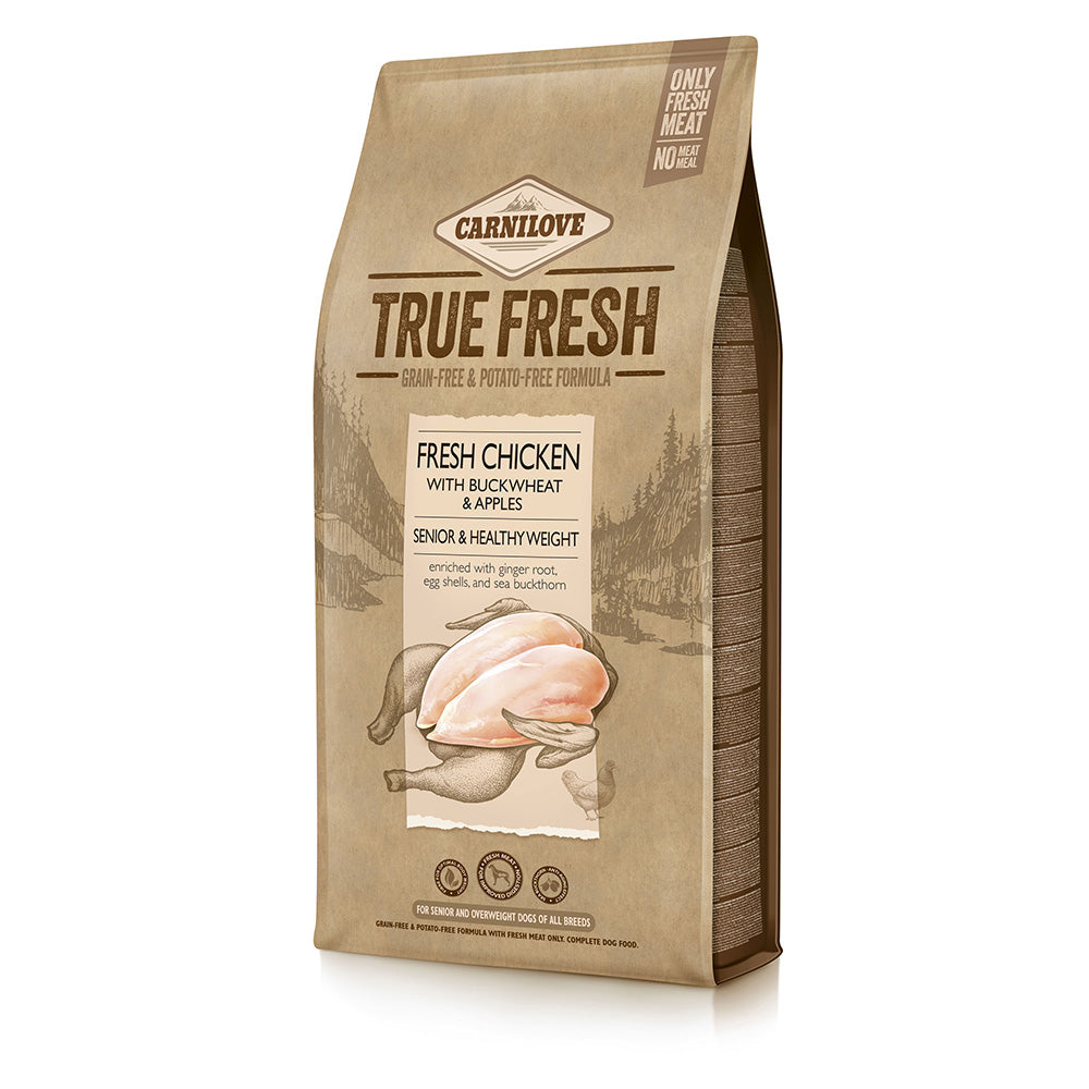Bild vom Produkt: Carnilove True Fresh Premium Trockenfutter Senior Healthy Weight Fresh Chicken älterer Hund Gewichtskontrolle Frisches Huhn 11,4kg