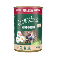 Nassfutter Hundemenü - Adult - Rentier mit Kartoffel und Zucchini