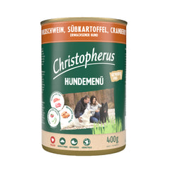 Nassfutter Hundemenü - Adult - Wildschwein mit Süßkartoffel und Preiselbeere