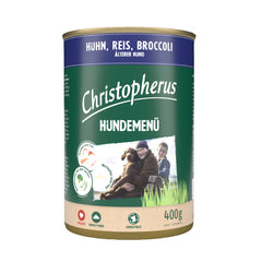 Nassfutter Hundemenü - Senior - Huhn mit Reis und Broccoli