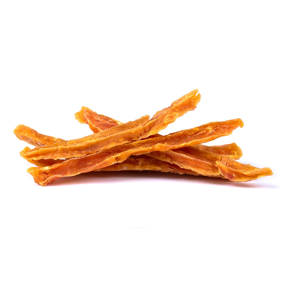Bild von mehreren Snacks des Produktes: Christopherus Hund Snack Natur im Bis Hähnchen Filetstreifen